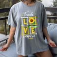Sunflower Teach Love Inspire Cool Graduation Teacher School Women's Comfort Colors T-Shirt Gray