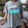 Super Computer Engineer New Job Graduation Women's Comfort Colors T-Shirt Gray