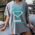 Superhero RN Nurse Shirt Graduation Women's Comfort Colors T-Shirt Gray