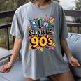 I Survived The 90s – Cute Retro Cartoon Nostalgia Women's Comfort Colors T-Shirt Gray