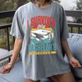 I Survived My Bachelor's Degree Party Bachelor Graduation Women's Comfort Colors T-Shirt Gray