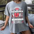 I Survived My Daughter's Nursing Degree School Graduation Women's Comfort Colors T-Shirt Gray