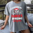 i Survived My Fiance's Nursing Degree Graduation Gifts Women's Comfort Colors T-Shirt Gray