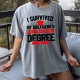 I Survived My Girlfriend's Juris Doctor Degree Graduation Women's Comfort Colors T-Shirt Gray