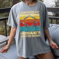 I Survived My Husband's Master's Degree Graduation Women's Comfort Colors T-Shirt Gray