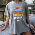 I Survived My Husband's Masters Degree Graduation Women's Comfort Colors T-Shirt Gray