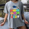 I Survived Kindergarten Graduation 2025 Graduate Boys Girls Women's Comfort Colors T-Shirt Gray