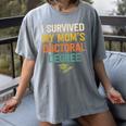 i Survived My Moms Doctoral Degree Doctorate Graduation Women's Comfort Colors T-Shirt Gray