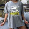 i Survived My Mom's EdD Dissertation Graduation Mom EdD Women's Comfort Colors T-Shirt Gray