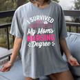 I Survived My Mom's Nursing Degree Nurse Graduation Women's Comfort Colors T-Shirt Gray