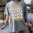 i Survived My Sisters Nursing Degree School Graduation Party Women's Comfort Colors T-Shirt Gray