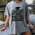 I Survived My Wife's Masters Degree Graduation Class Of 2025 Women's Comfort Colors T-Shirt Gray