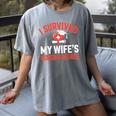 I Survived My Wife's Nursing Degree Rn Graduation Nurse Women's Comfort Colors T-Shirt Gray