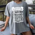 Survivor Of My Daughter's Master Degree Masters Graduation Women's Comfort Colors T-Shirt Gray