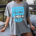 Too Much Talking I Need A Nap For Introverts Raglan Baseball Tee Women's Comfort Colors T-Shirt Gray