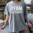 Team Overthinker Introvert Women's Comfort Colors T-Shirt Gray