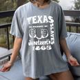 Texas In Memory Of Slaves Juneteenth 1865 June 19 Freedom Women's Comfort Colors T-Shirt Gray