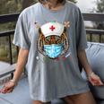 Tiger Nurse RN ER Nursing School Graduation Women's Comfort Colors T-Shirt Gray