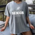 Track & Field Senior Mom 2025 Graduation Year Women's Comfort Colors T-Shirt Gray