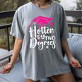Two Degrees Hotter Graduation 2025 Diploma College Masters Women's Comfort Colors T-Shirt Gray