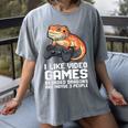 I Like Video Games Bearded Dragon Gamer Introvert Mood Women's Comfort Colors T-Shirt Gray I Like Video Games Bearded Dragon Gamer Introvert Mood Women's Comfort Colors T-Shirt Gray