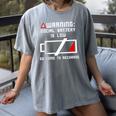 Warning Social Battery Is Low Introvert Shirt Women's Comfort Colors T-Shirt Gray