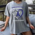 I Wear Blue In Memory Of My Grandpa Colon Cancer Awareness Women's Comfort Colors T-Shirt Gray