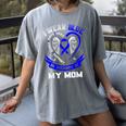 I Wear Blue In Memory Of Mom Colon Cancer Awareness Shirts Women's Comfort Colors T-Shirt Gray