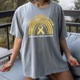 I Wear Gold In Memory Of My Cousin Women's Comfort Colors T-Shirt Gray I Wear Gold In Memory Of My Cousin Women's Comfort Colors T-Shirt Gray
