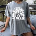 I Wear In Memory Of Dad Lung Cancer Awareness Ribbon Women's Comfort Colors T-Shirt Gray