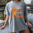 I Wear Orange In Memory Of My Sister Leukemia Awareness Women's Comfort Colors T-Shirt Gray