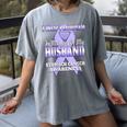 I Wear Periwinkle In Memory Of My Husband Stomach Cancer Women's Comfort Colors T-Shirt Gray I Wear Periwinkle In Memory Of My Husband Stomach Cancer Women's Comfort Colors T-Shirt Gray