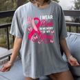 I Wear Pink In Memory Of My Mom Breast Cancer Awareness Women's Comfort Colors T-Shirt Gray