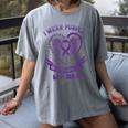 I Wear Purple In Memory Of My Dad Alzheimers Awareness Heart Women's Comfort Colors T-Shirt Gray I Wear Purple In Memory Of My Dad Alzheimers Awareness Heart Women's Comfort Colors T-Shirt Gray