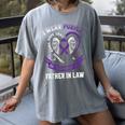 I Wear Purple In Memory Of Father In Law Alzheimers Dementia Women's Comfort Colors T-Shirt Gray