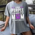 I Wear Purple In Memory Of My Mom Alzheimer's Awareness Day Women's Comfort Colors T-Shirt Gray I Wear Purple In Memory Of My Mom Alzheimer's Awareness Day Women's Comfort Colors T-Shirt Gray