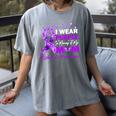 I Wear Purple In Memory Of My Mom Alzheimers Awareness Women's Comfort Colors T-Shirt Gray I Wear Purple In Memory Of My Mom Alzheimers Awareness Women's Comfort Colors T-Shirt Gray