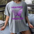I Wear Purple In Memory For My Son Epilepsy Awareness Ribbon Women's Comfort Colors T-Shirt Gray