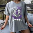 Wear Purple In Memory Of My Wife Alzheimers Dementia Graphic Women's Comfort Colors T-Shirt Gray Wear Purple In Memory Of My Wife Alzheimers Dementia Graphic Women's Comfort Colors T-Shirt Gray