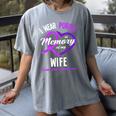 I Wear Purple In Memory For My Wife Dementia Awareness Women's Comfort Colors T-Shirt Gray