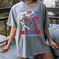 I Wear Red & Blue In My Memory Of My Mom CHD Awareness Month Women's Comfort Colors T-Shirt Gray