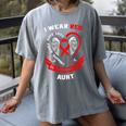 I Wear Red In Memory Of Aunt Heart Disease Awareness Items Women's Comfort Colors T-Shirt Gray