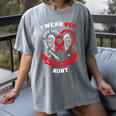 I Wear Red In Memory Of Aunt Heart Disease Awareness Graphic Women's Comfort Colors T-Shirt Gray