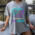I Wear Teal & Purple In Memory Of My Niece Women's Comfort Colors T-Shirt Gray