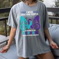 I Wear Teal And Purple In Memory Of My Nephew Women's Comfort Colors T-Shirt Gray I Wear Teal And Purple In Memory Of My Nephew Women's Comfort Colors T-Shirt Gray