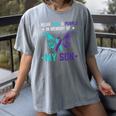 I Wear Teal Purple In Memory Of My Son Suicide Awareness Premium Tri-Blend Women's Comfort Colors T-Shirt Gray I Wear Teal Purple In Memory Of My Son Suicide Awareness Premium Tri-Blend Women's Comfort Colors T-Shirt Gray