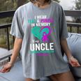 I Wear Teal And Purple In Memory Of My Uncle Mental Health Women's Comfort Colors T-Shirt Gray