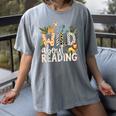Wild About Reading Animals And Book Lovers Women's Comfort Colors T-Shirt Gray Wild About Reading Animals And Book Lovers Women's Comfort Colors T-Shirt Gray
