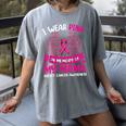 Wings Breast Cancer Shirt I Wear Pink In Memory Of My Mama Women's Comfort Colors T-Shirt Gray