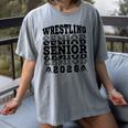Wrestling Senior 2026 Graduation Women's Comfort Colors T-Shirt Gray